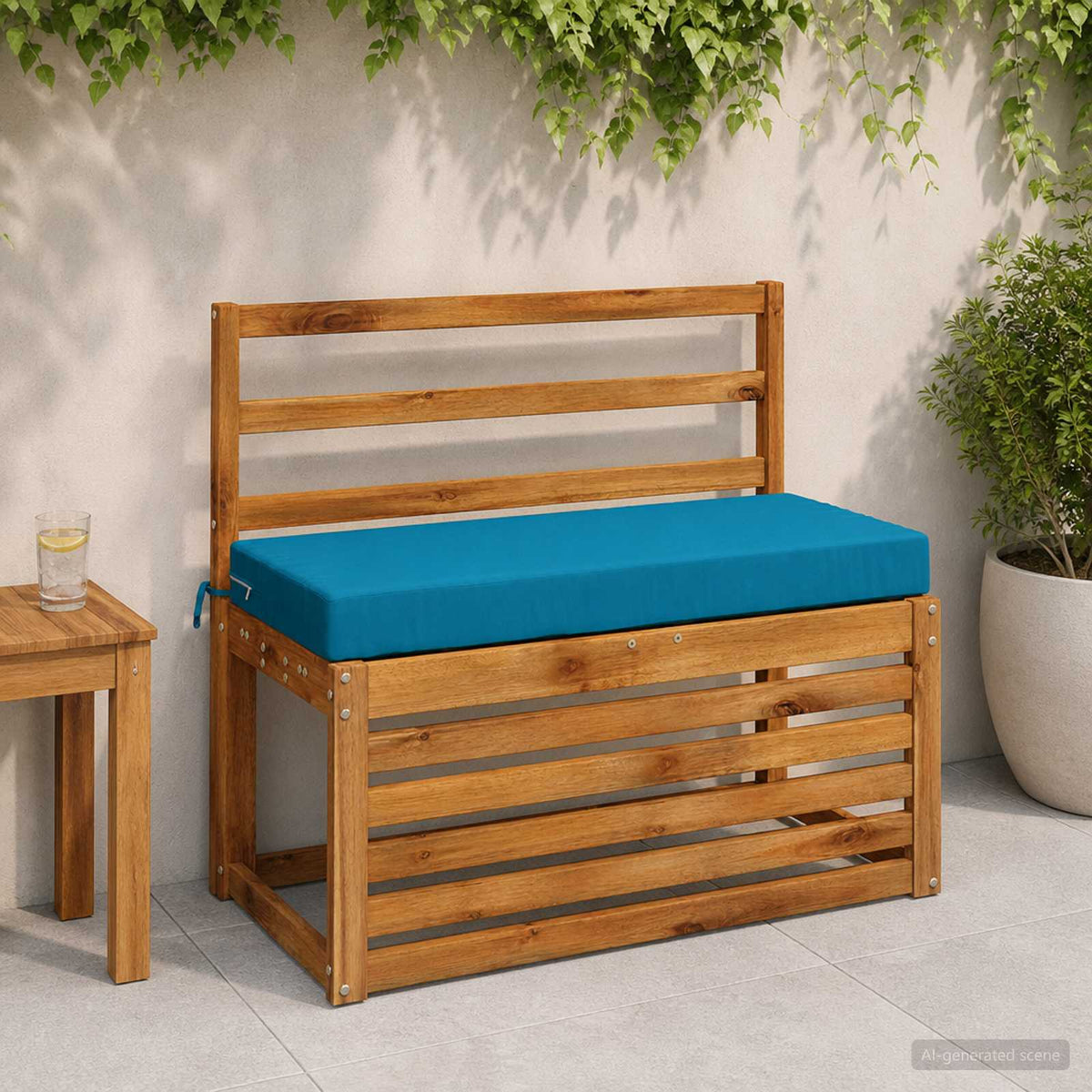 vidaXL Bankkussen SOEST 100% Polyester Lichtblauw 80 x 40 x 8 cm