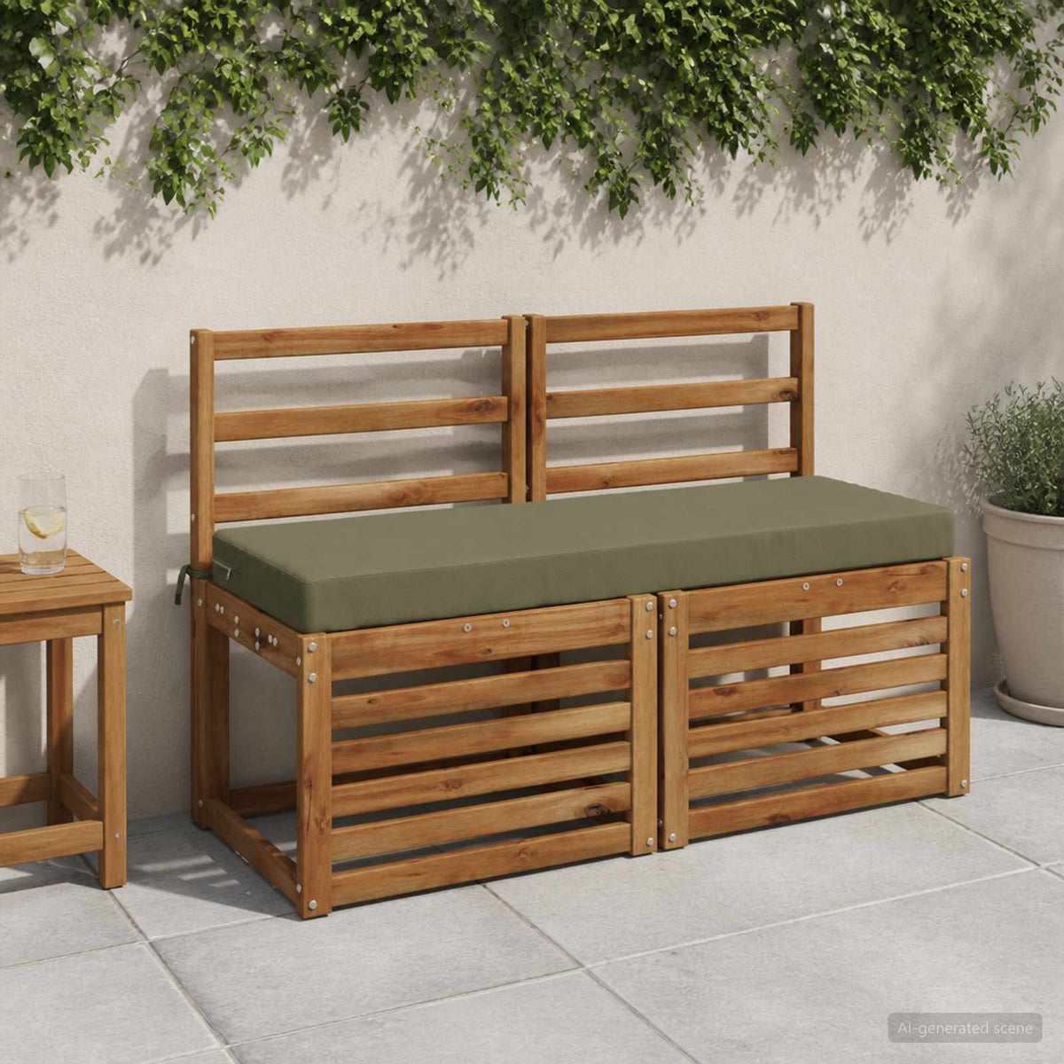 Bankkussen SOEST 100% Polyester Olijfgroen 110 x 40 x 8 cm is nu te koop bij PeponiXL, paradijselijk wonen!