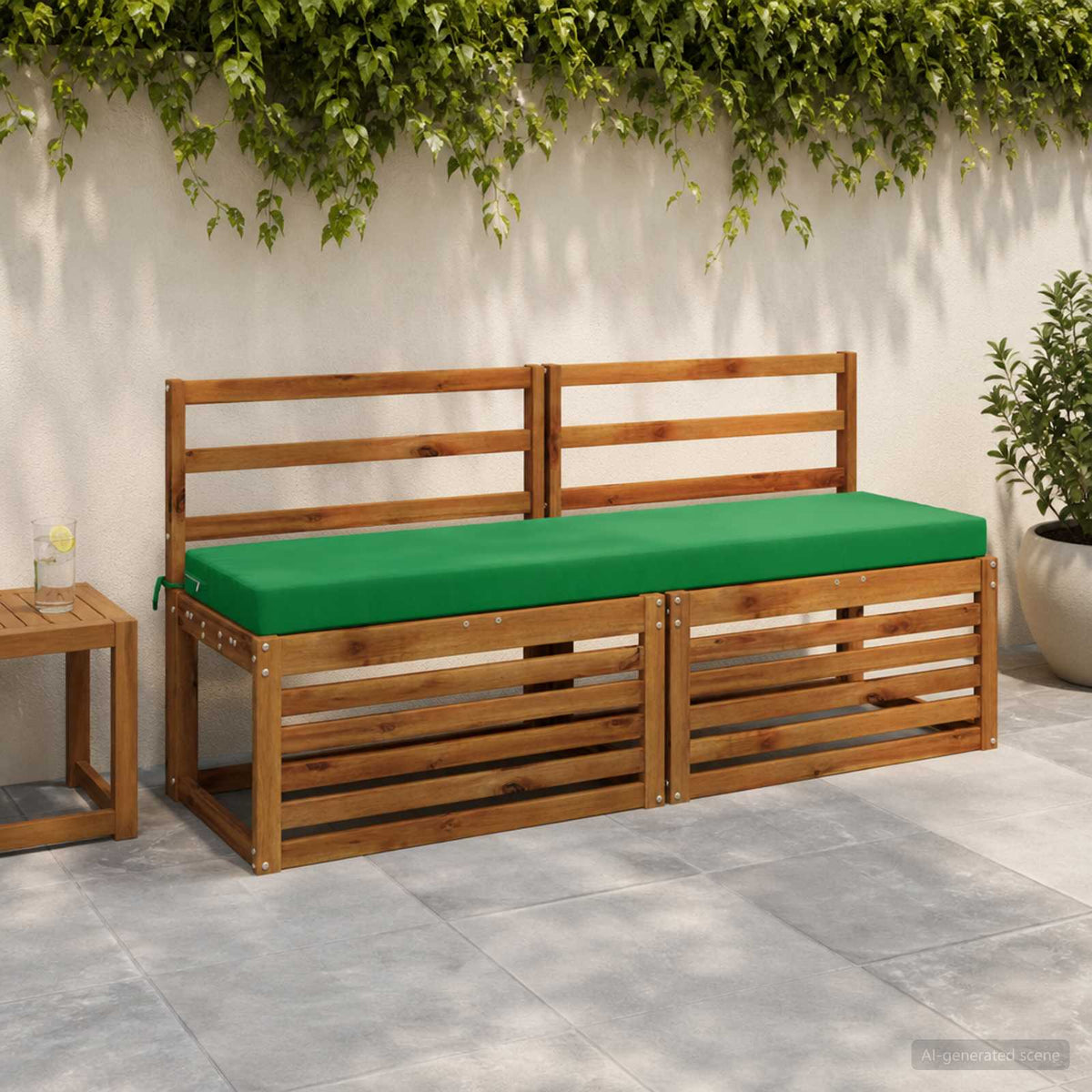 vidaXL Bankkussen SOEST 100% Polyester Groen 140 x 40 x 8 cm