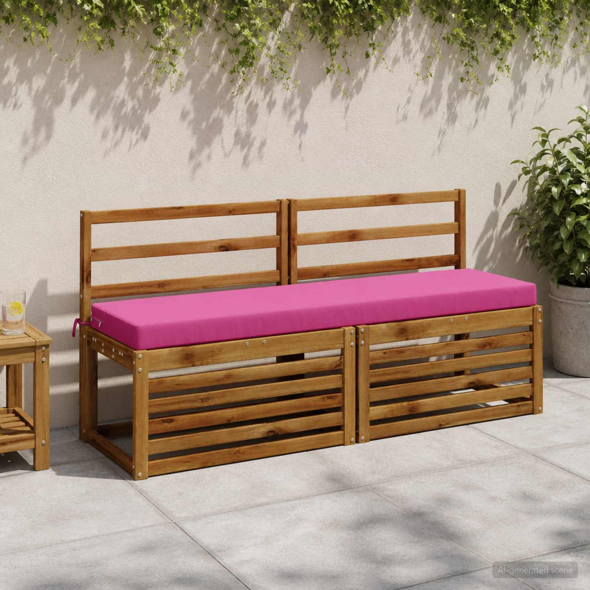 vidaXL Bankkussen SOEST 100% Polyester Roze 140 x 40 x 8 cm
