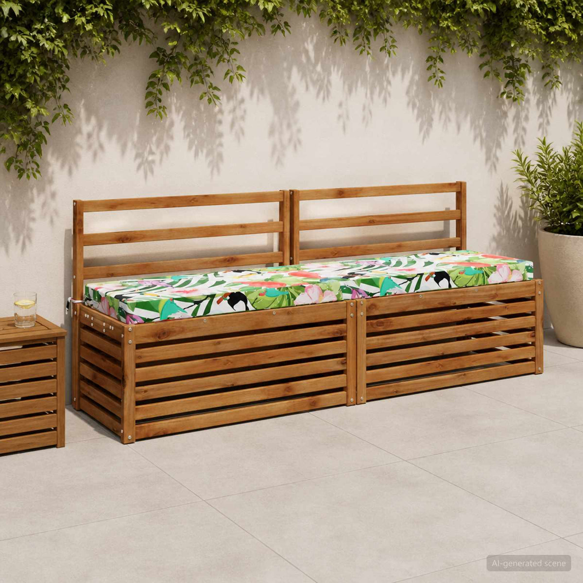 vidaXL Bankkussen SOEST 100% Polyester Meerkleurig 170 x 40 x 8 cm