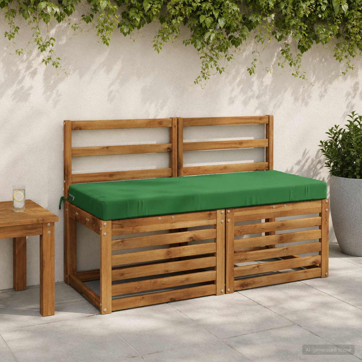 vidaXL 2-delige Bankkussens SOEST 2 st 100% Polyester Groen