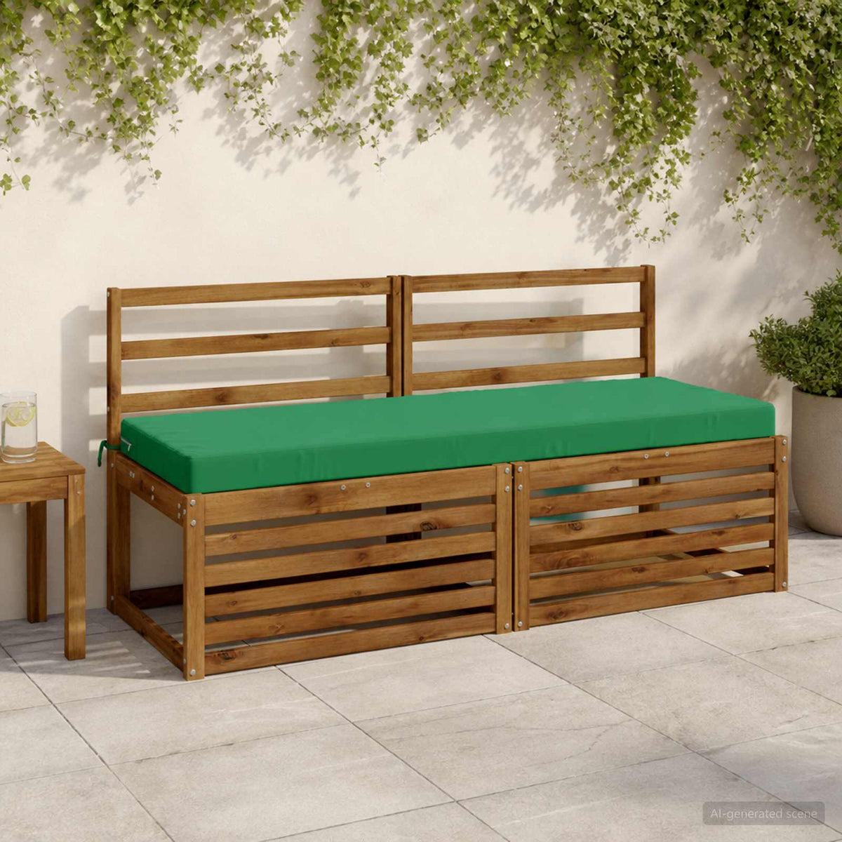 vidaXL Bankkussen SOEST 100% Polyester Groen 150 x 50 x 8 cm