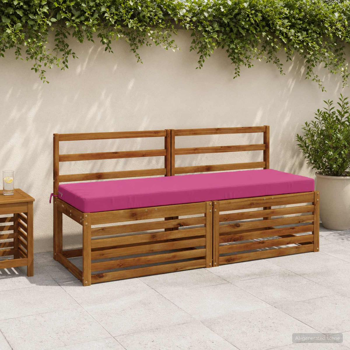 vidaXL Bankkussen SOEST 100% Polyester Roze 150 x 50 x 8 cm