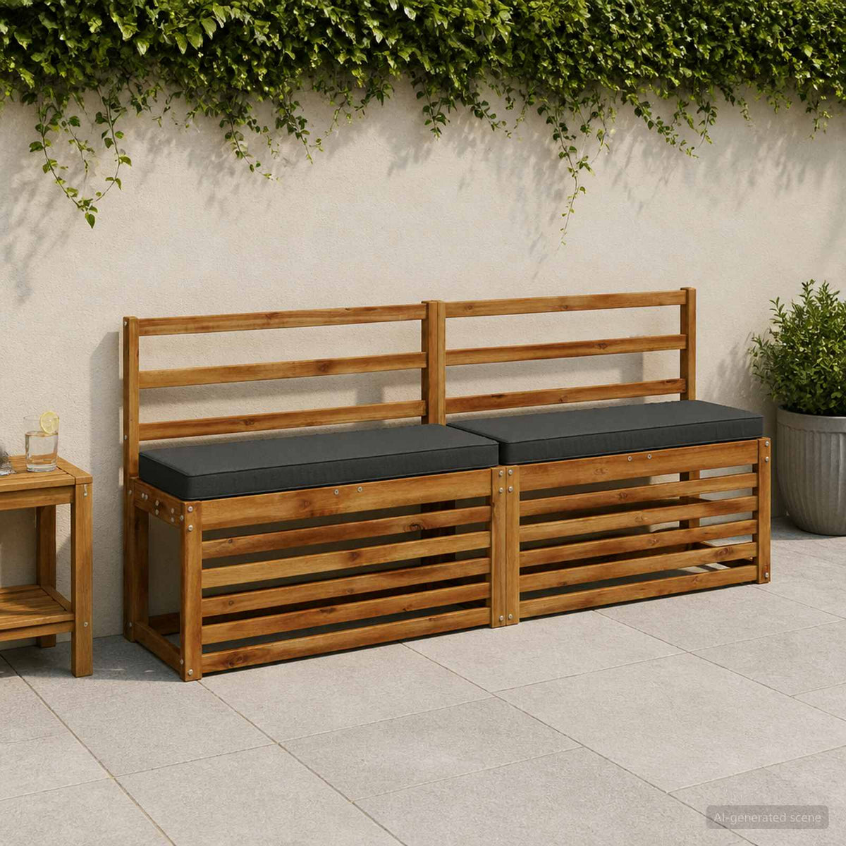vidaXL 1-delig Bankkussen VUGHT 100% Polyester Antraciet