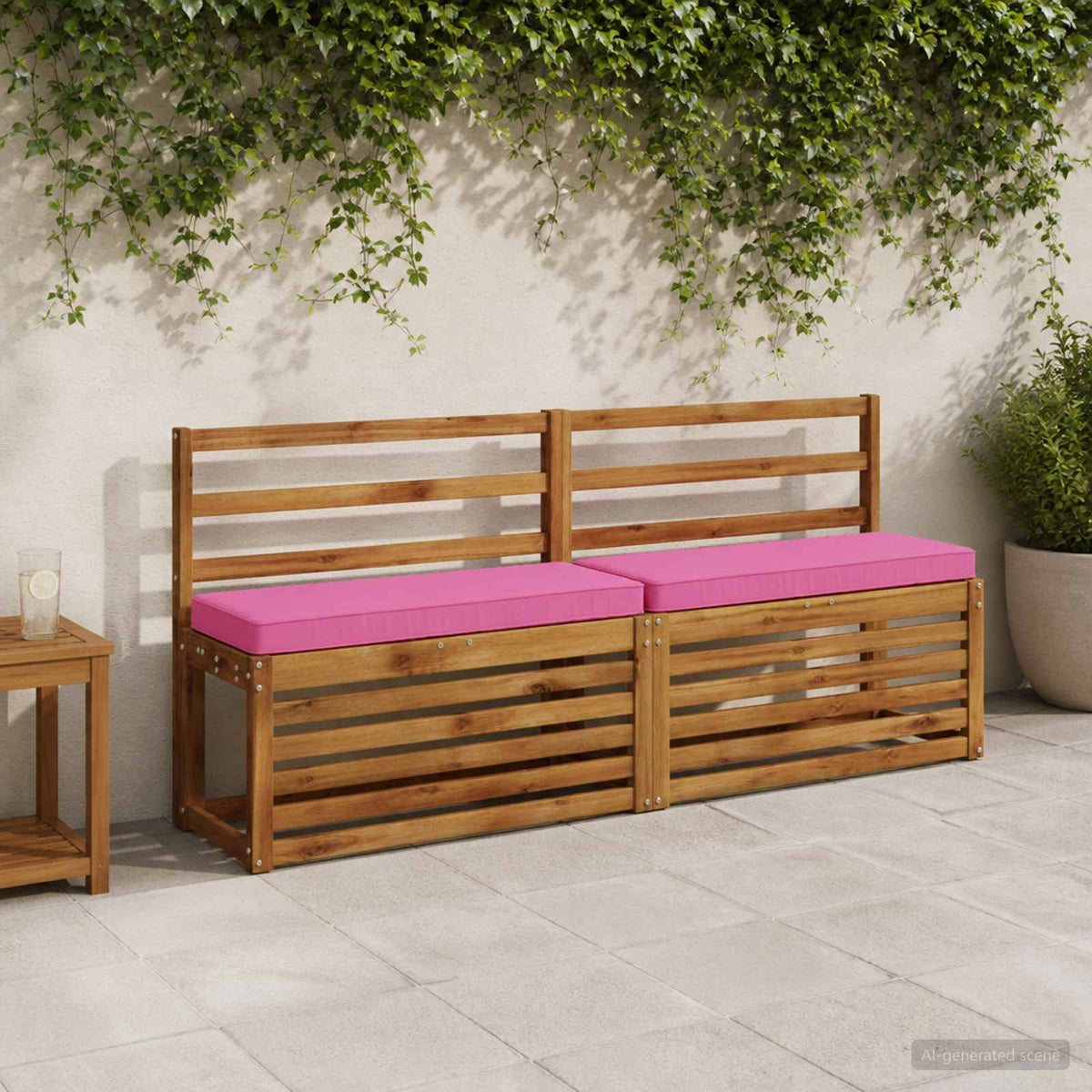 1-delig Bankkussen VUGHT 100% Polyester Roze 60 x 30 x 5 cm is nu te koop bij PeponiXL, paradijselijk wonen!