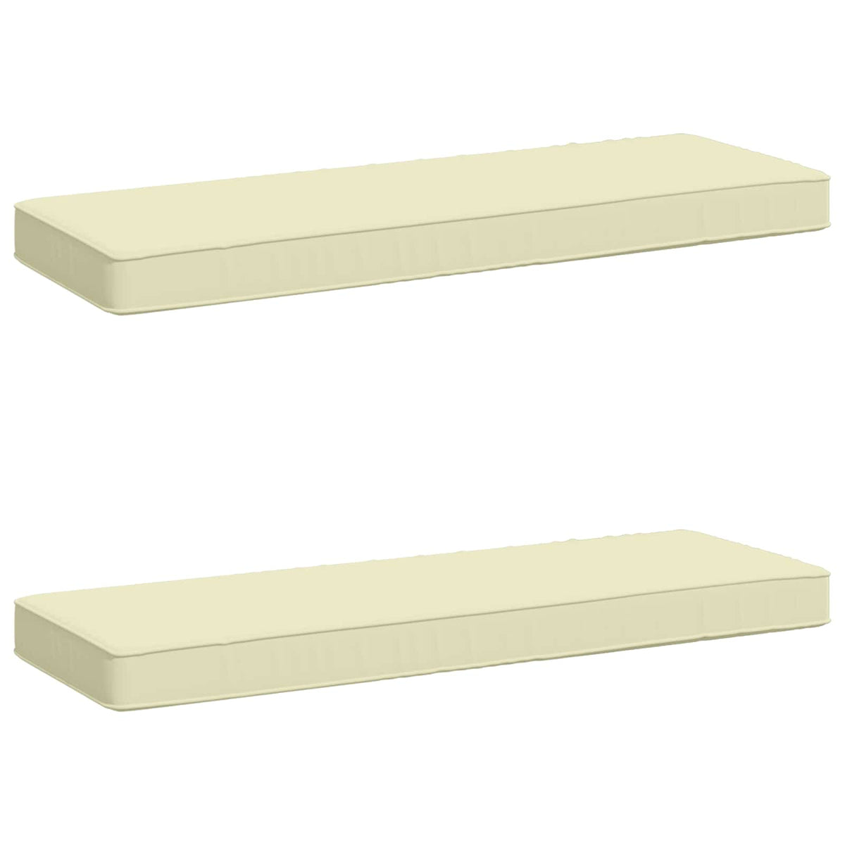 vidaXL 2-delige Bankkussens VUGHT 2 pcs 100% Polyester Crèmekleurig