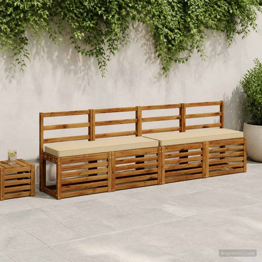 vidaXL 1-delig Bankkussen VUGHT 100% Polyester Beige 100 x 30 x 5 cm