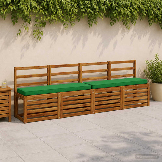 vidaXL 1-delig Bankkussen VUGHT 100% Polyester Groen 100 x 30 x 5 cm