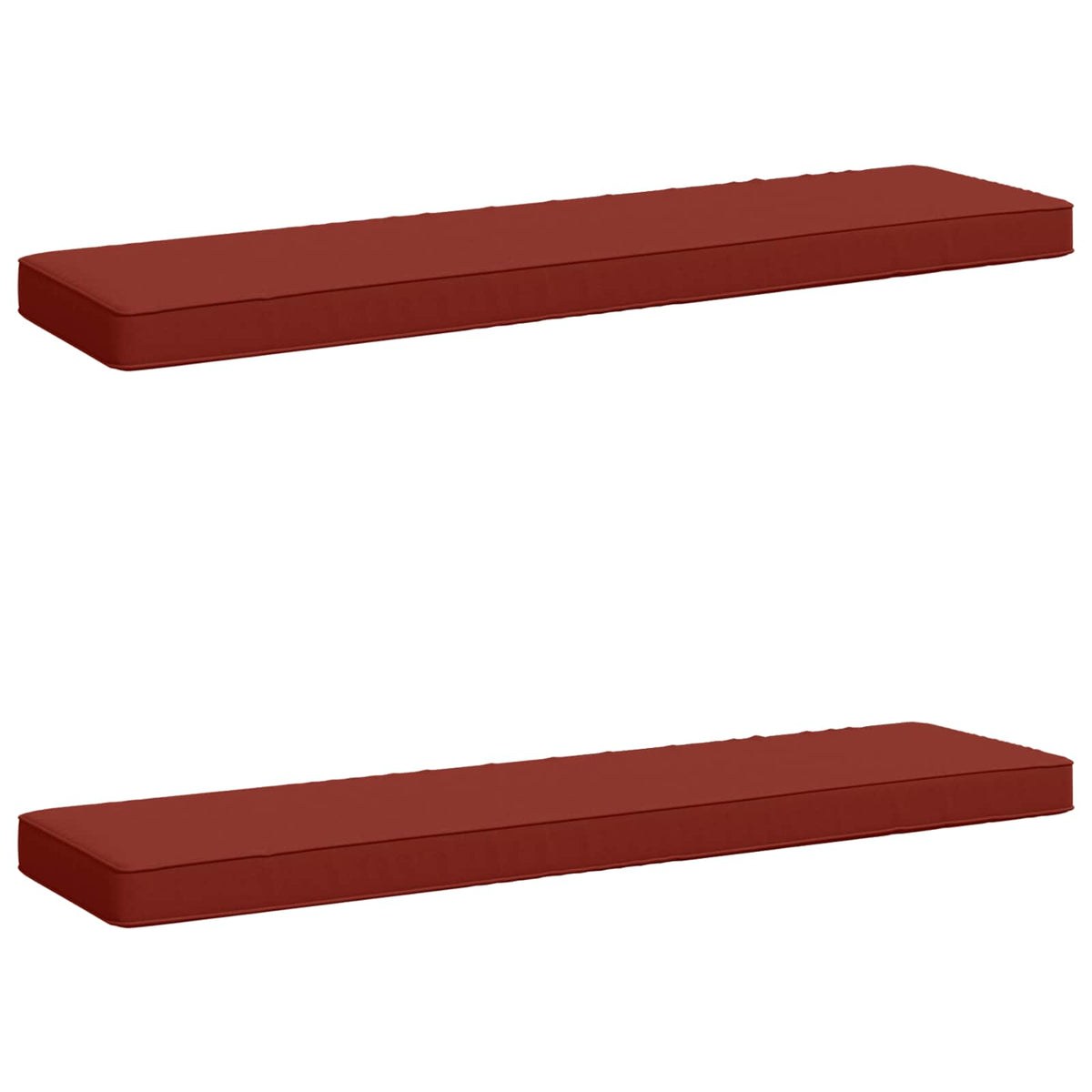vidaXL 2-delige Bankkussens VUGHT 2 st 100% Polyester Rood