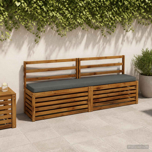 vidaXL 1-delig Bankkussen VUGHT 100% Polyester Grijs 180 x 30 x 5 cm