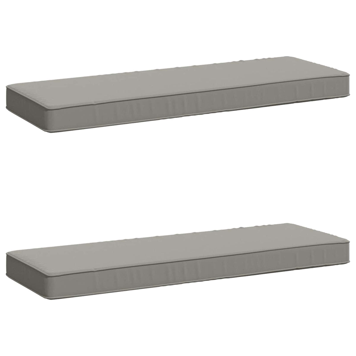 vidaXL 2-delige Bankkussens VUGHT 2 pcs 100% Polyester Grijs