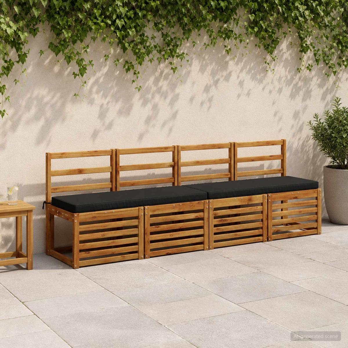 1-delig Bankkussen VUGHT 100% Polyester Zwart 100 x 40 x 5 cm is nu te koop bij PeponiXL, paradijselijk wonen!