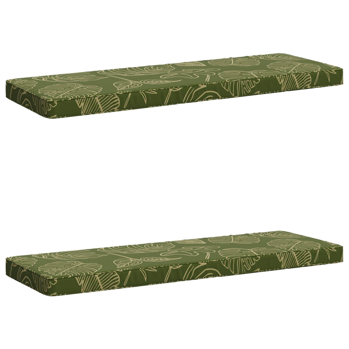 vidaXL 2-delige Bankkussens VUGHT 2 st 100% Polyester Bladontwerp