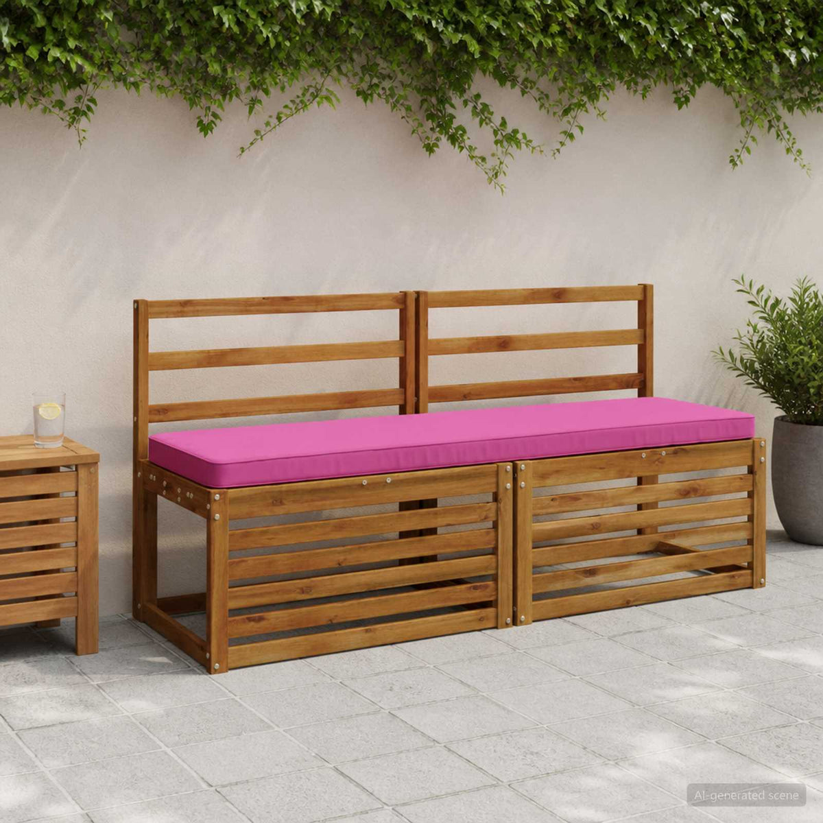 vidaXL 2-delige Bankkussens VUGHT 2 st 100% Polyester Roze
