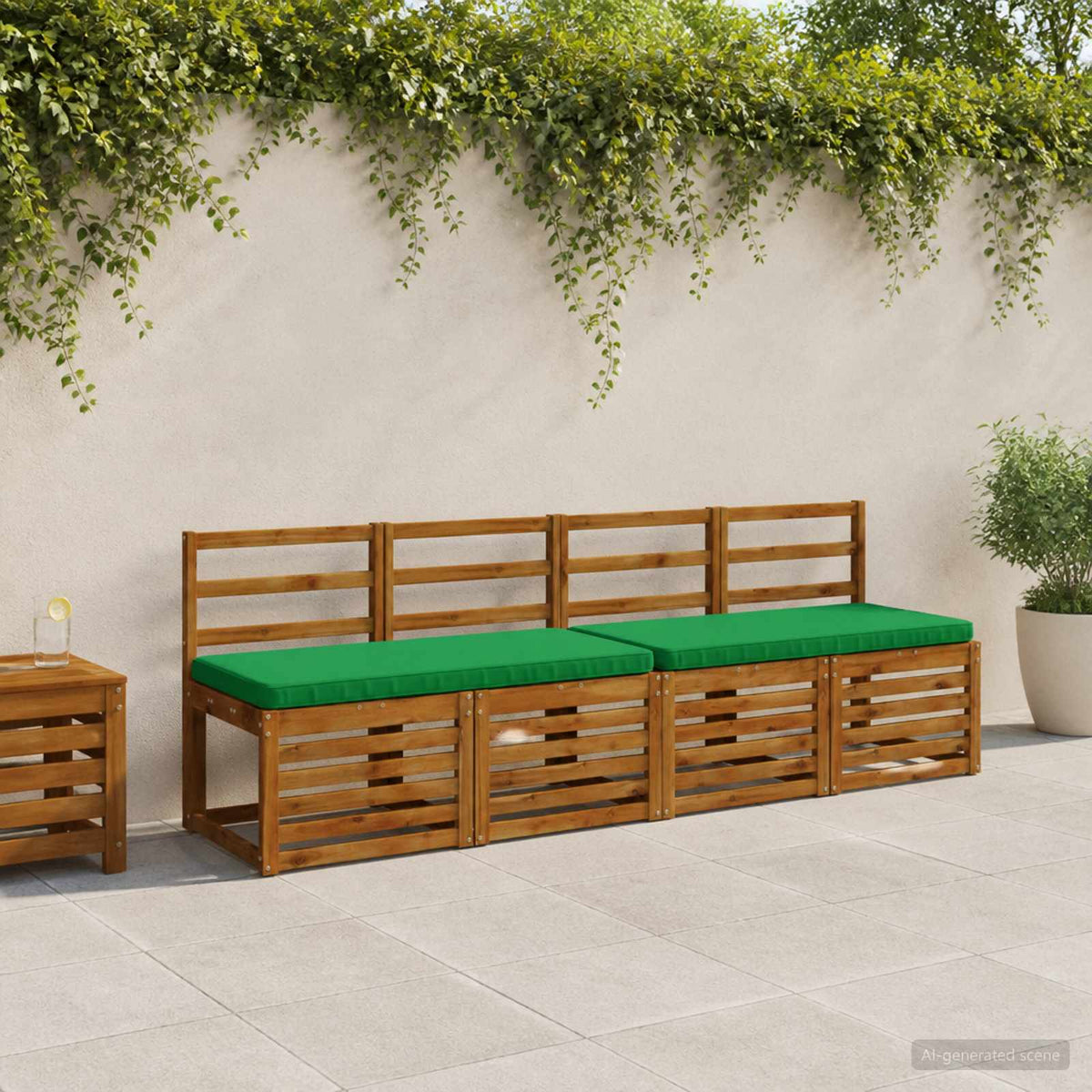 vidaXL 2-delige Bankkussens VUGHT 2 st 100% Polyester Groen