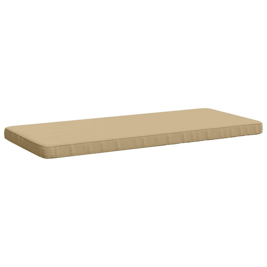 vidaXL 1-delig Bankkussen VUGHT 100% Polyester Beige 110 x 50 x 5 cm