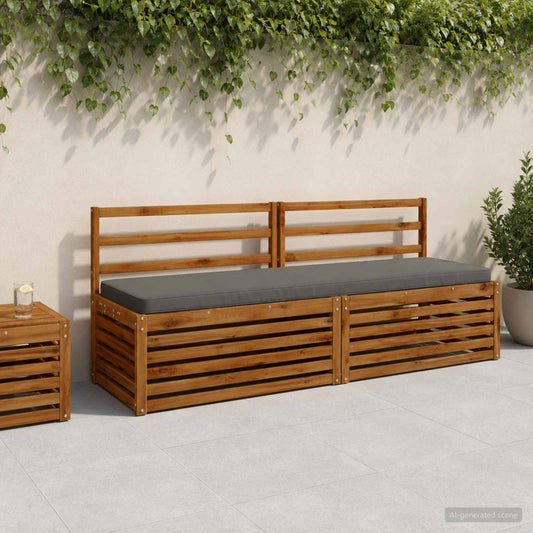 vidaXL 1-delig Bankkussen VUGHT 100% Polyester Grijs 170 x 50 x 5 cm
