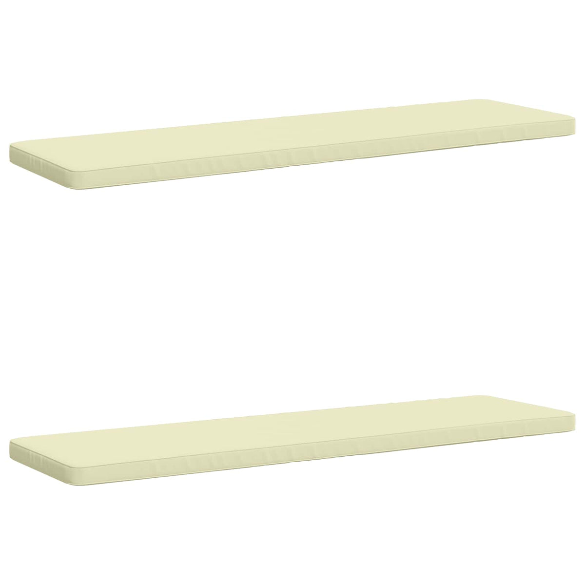 vidaXL 2-delige Bankkussens VUGHT 2 st 100% Polyester Crèmekleurig