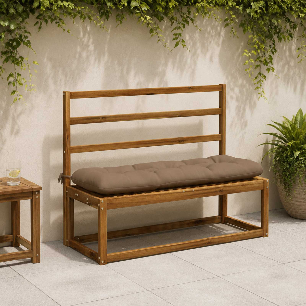 Bankkussen VIANEN 100% Polyester Taupe 100 x 40 x 12 cm is nu te koop bij PeponiXL, paradijselijk wonen!