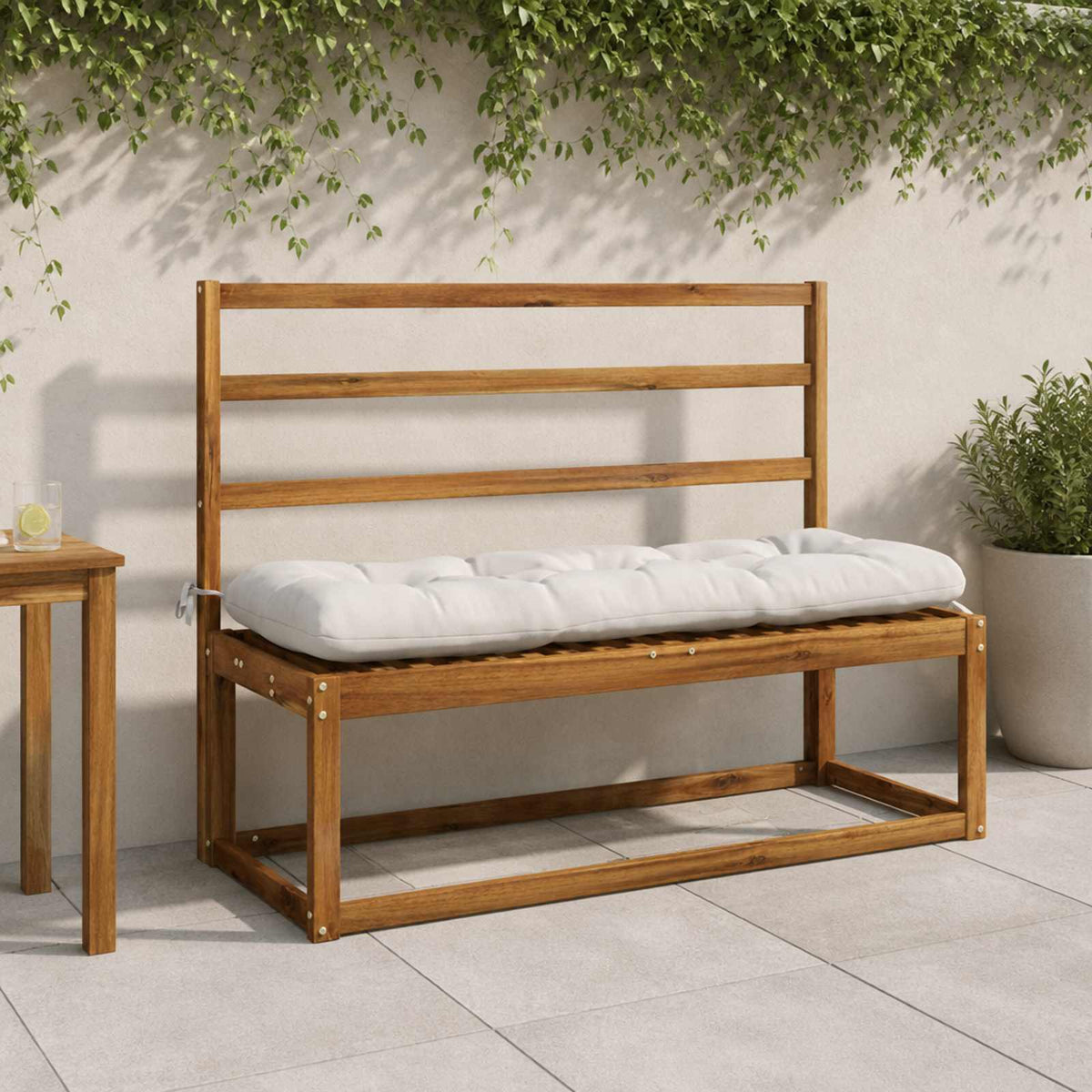 Bankkussen VIANEN 100% Polyester Wit 130 x 40 x 12 cm is nu te koop bij PeponiXL, paradijselijk wonen!