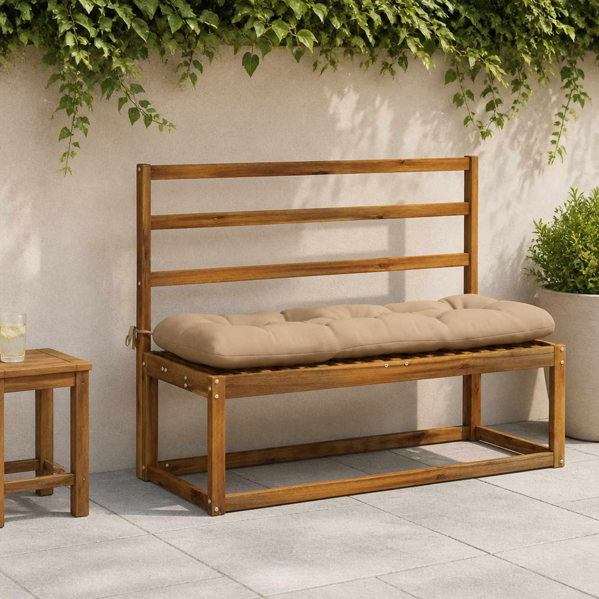 vidaXL Bankkussen VIANEN 100% Polyester Zand 130 x 40 x 12 cm