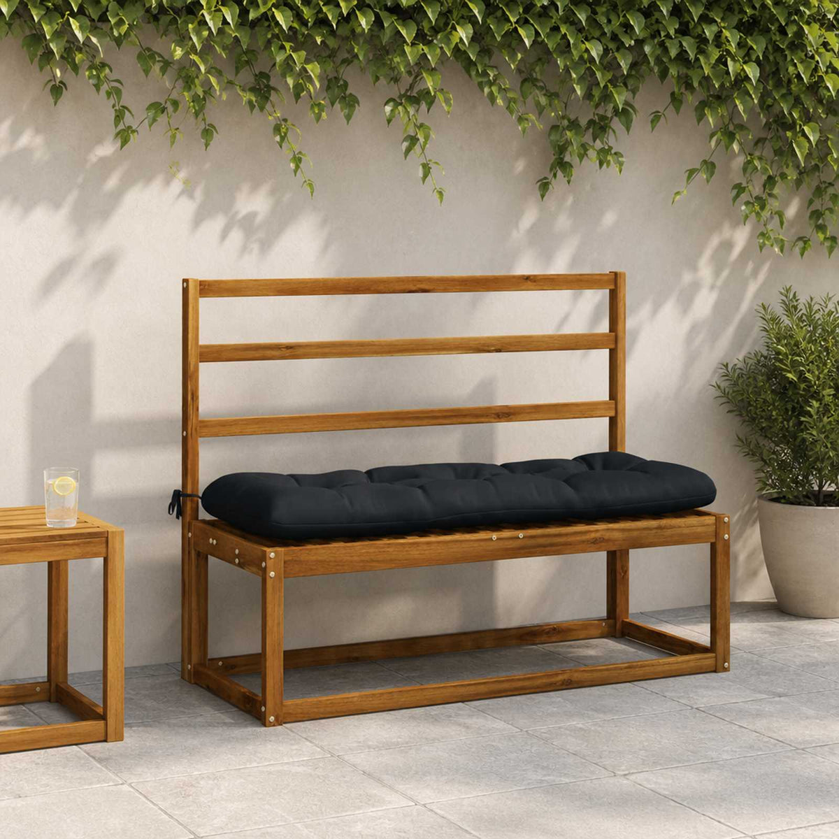 Bankkussen VIANEN 100% Polyester Donkerblauw 100 x 40 x 12 cm is nu te koop bij PeponiXL, paradijselijk wonen!