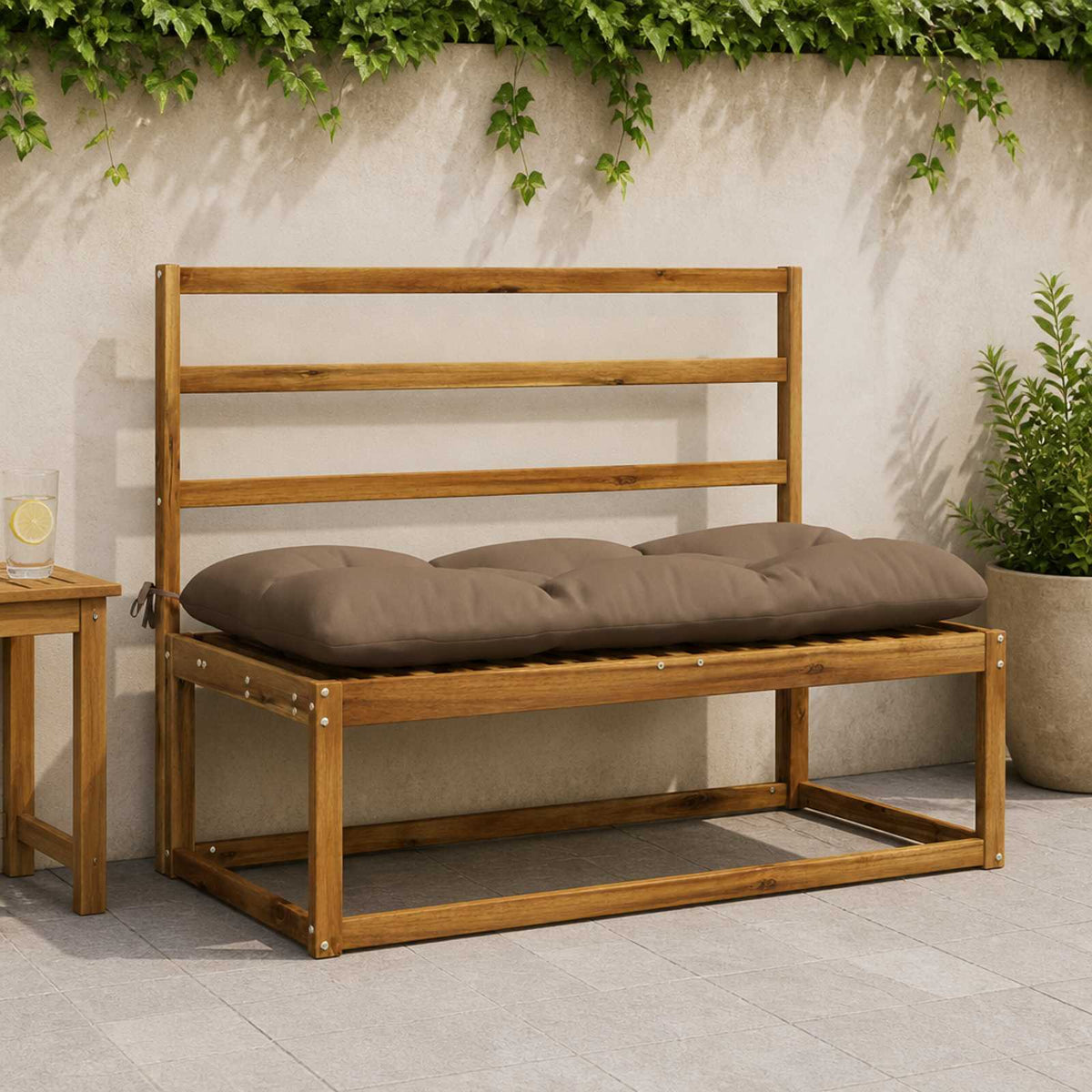 Bankkussen VIANEN 100% Polyester Taupe 120 x 50 x 12 cm is nu te koop bij PeponiXL, paradijselijk wonen!