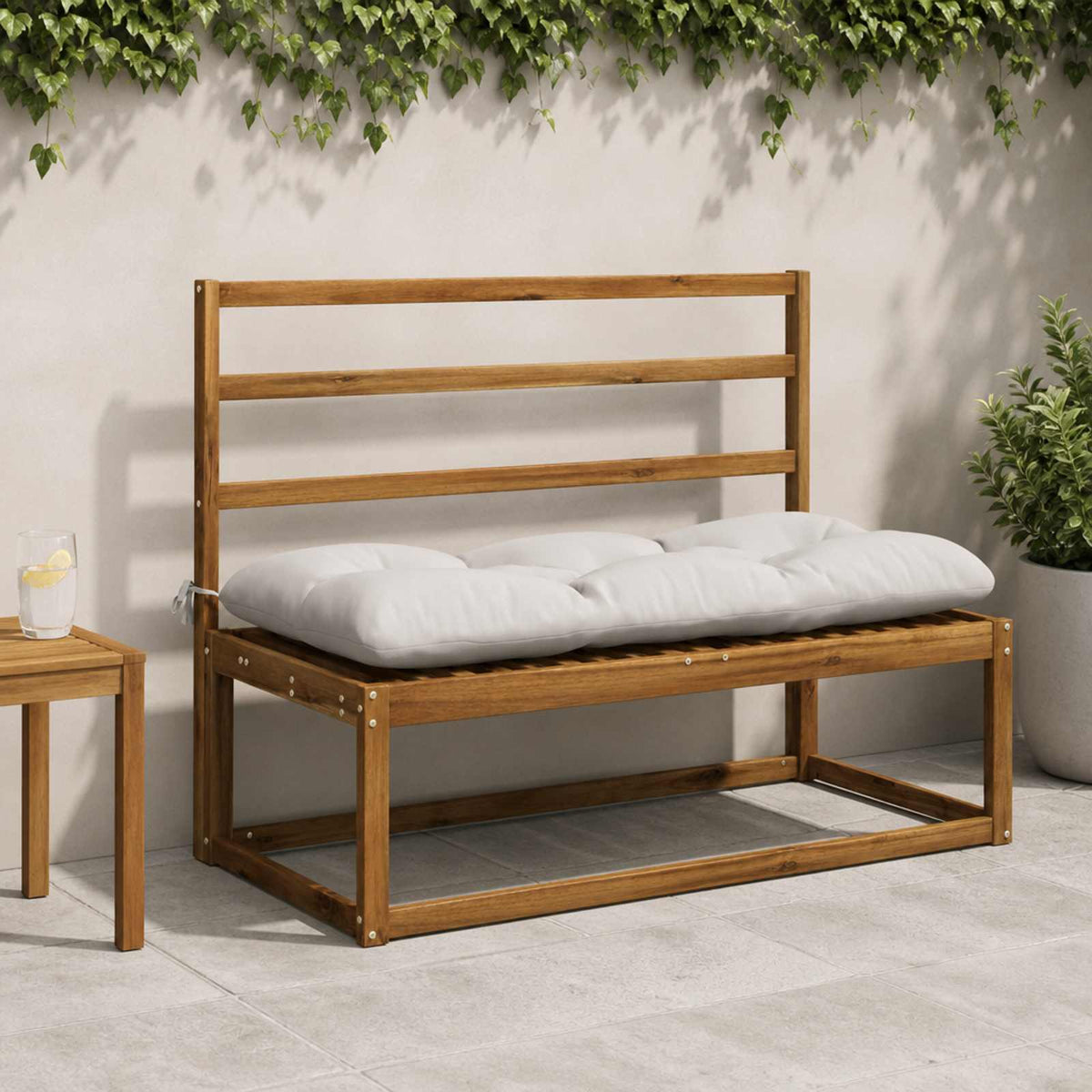Bankkussen VIANEN 100% Polyester Wit 120 x 50 x 12 cm is nu te koop bij PeponiXL, paradijselijk wonen!