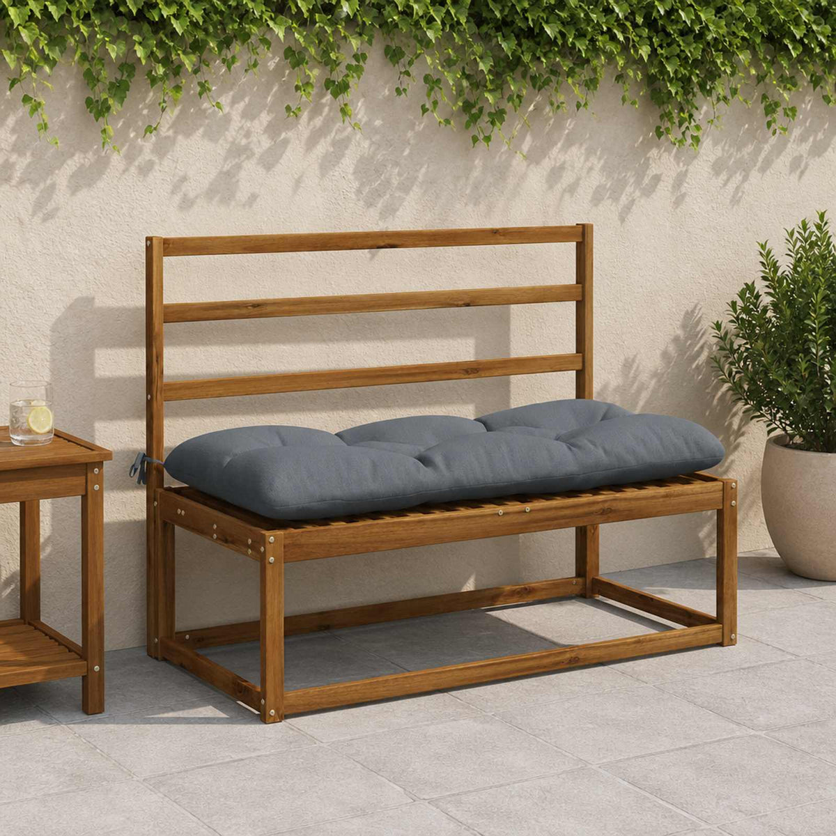 vidaXL Bankkussen VIANEN 100% Polyester Blauw 130 x 50 x 12 cm
