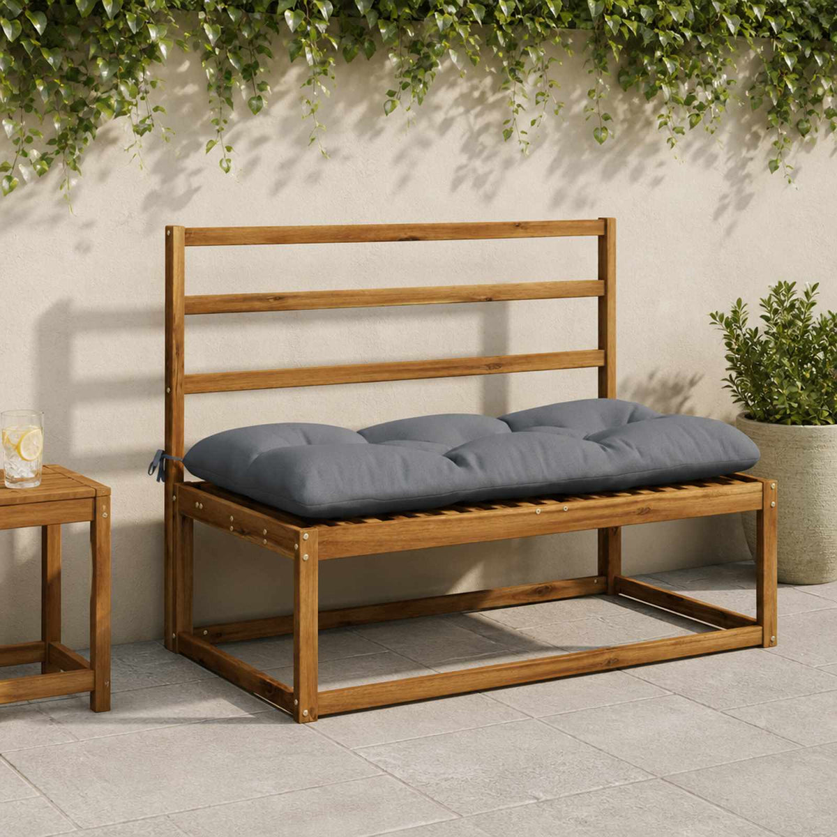 Bankkussen VIANEN 100% Polyester Blauw 100 x 60 x 12 cm is nu te koop bij PeponiXL, paradijselijk wonen!