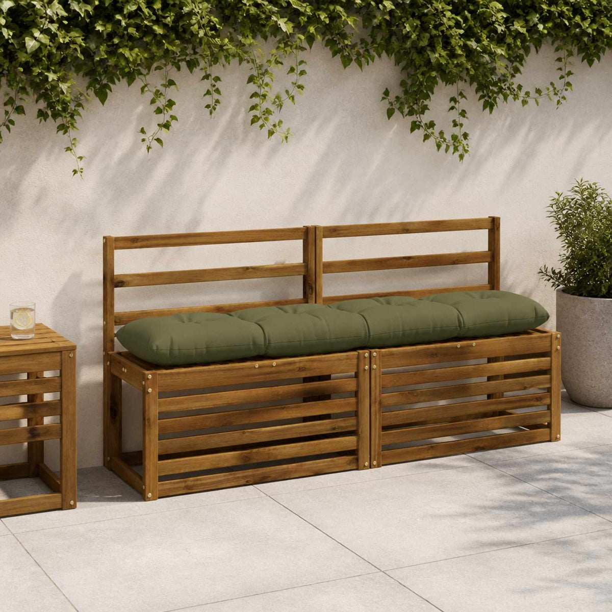Bankkussen VIANEN 100% Polyester Olijfgroen 140 x 30 x 12 cm is nu te koop bij PeponiXL, paradijselijk wonen!