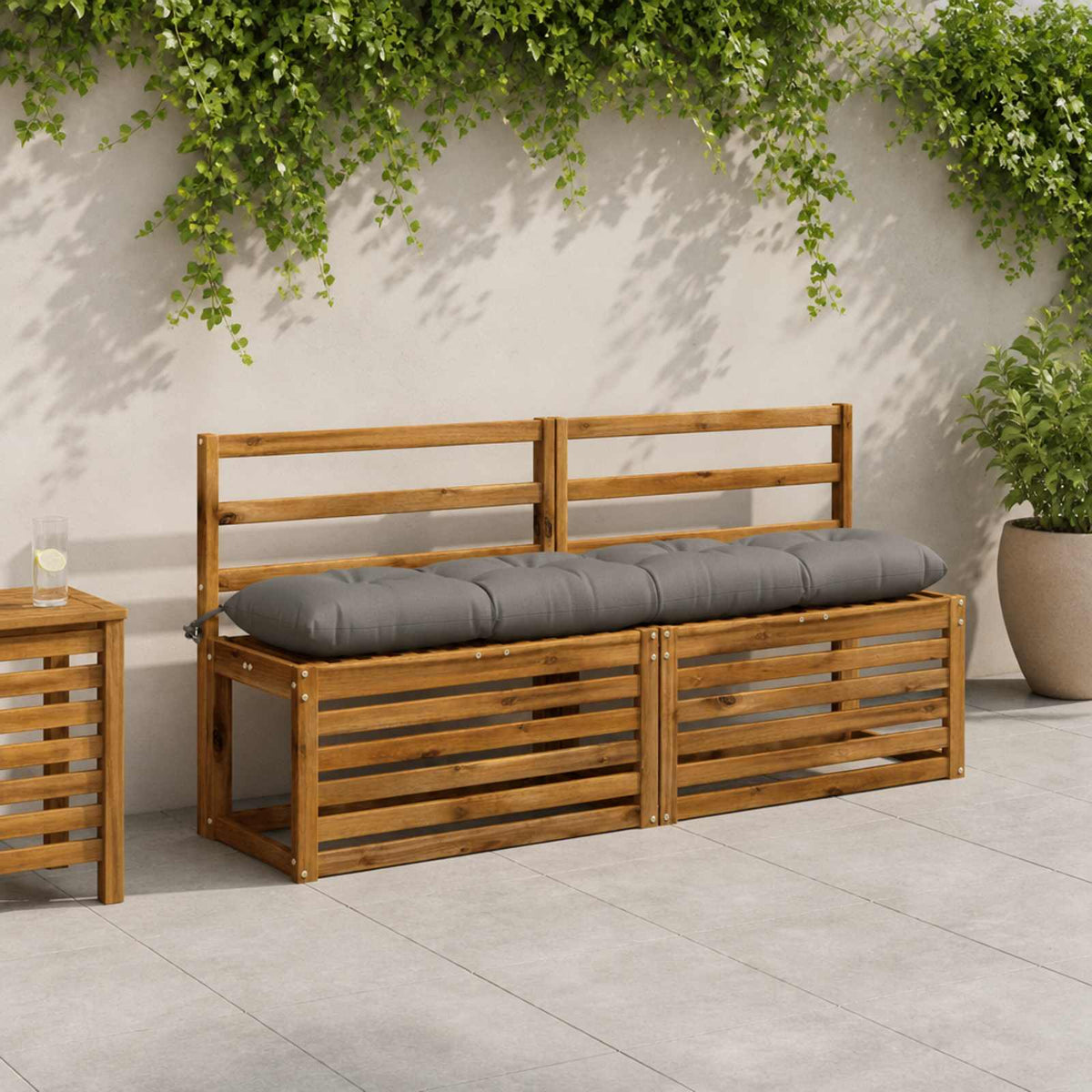 Bankkussen VIANEN 100% Polyester Grijs 150 x 30 x 12 cm is nu te koop bij PeponiXL, paradijselijk wonen!