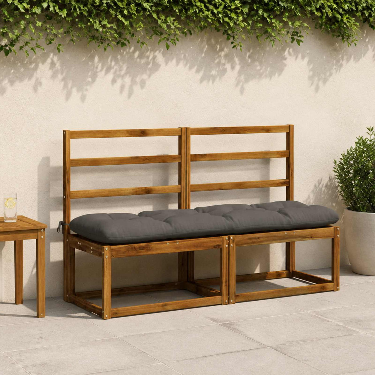 Bankkussen VIANEN 100% Polyester Grijs 150 x 40 x 12 cm is nu te koop bij PeponiXL, paradijselijk wonen!