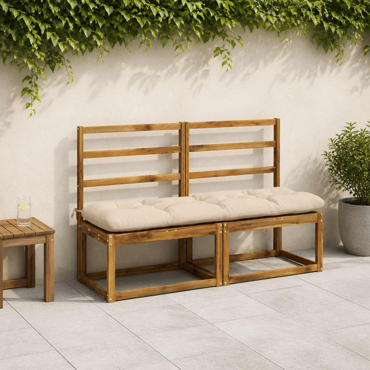 Bankkussen VIANEN 100% Polyester Crèmekleurig 150 x 40 x 12 cm is nu te koop bij PeponiXL, paradijselijk wonen!