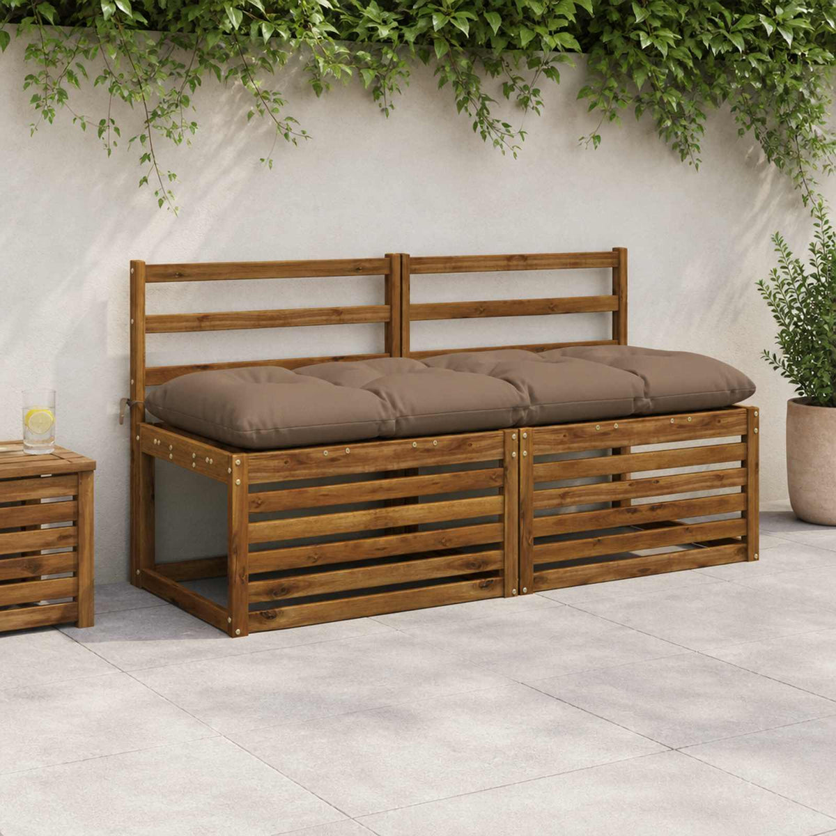 Bankkussen VIANEN 100% Polyester Taupe 150 x 50 x 12 cm is nu te koop bij PeponiXL, paradijselijk wonen!