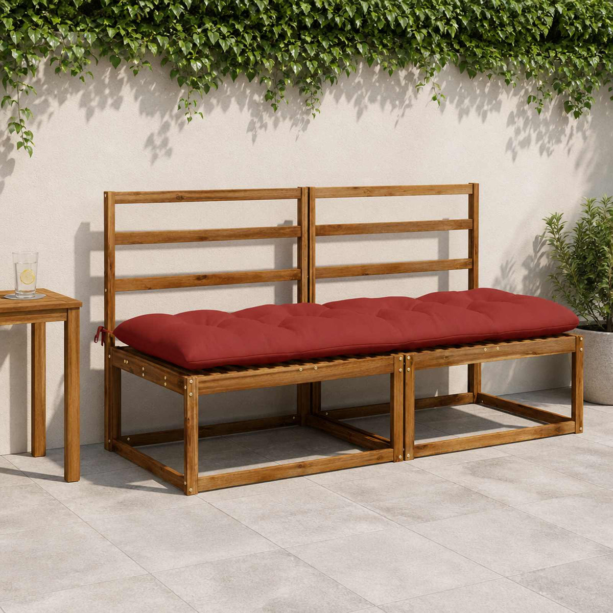 Bankkussen VIANEN 100% Polyester Rood 180 x 60 x 12 cm is nu te koop bij PeponiXL, paradijselijk wonen!