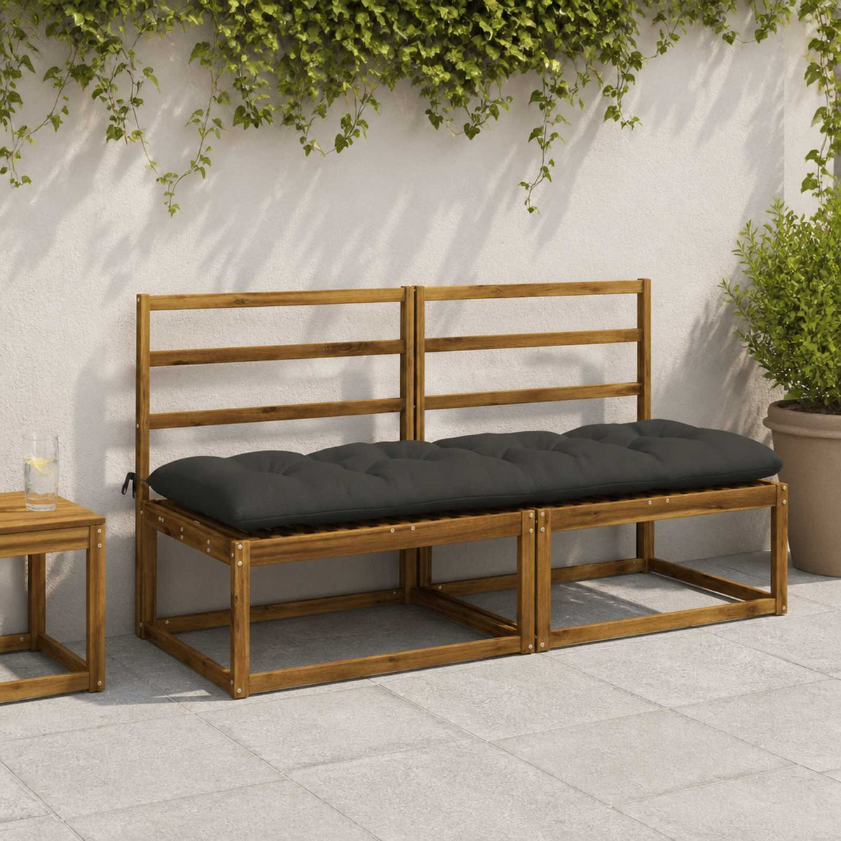 2-delige Bankkussens VIANEN 100% Polyester Antraciet is nu te koop bij PeponiXL, paradijselijk wonen!