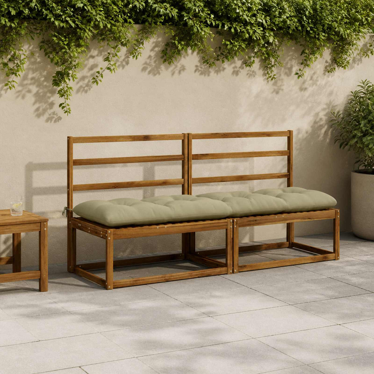 vidaXL Bankkussen VIANEN 100% Polyester Lichtgroen 200 x 50 x 12 cm