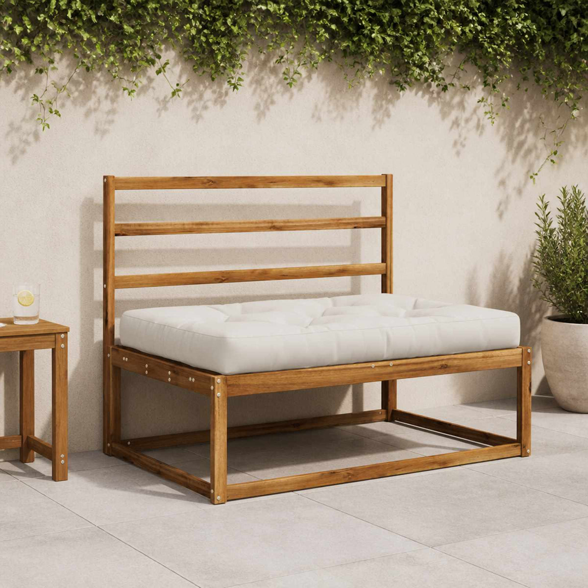 Pallet Zitkussen VIANEN 100% Polyester Wit 120 x 80 x 12 cm is nu te koop bij PeponiXL, paradijselijk wonen!