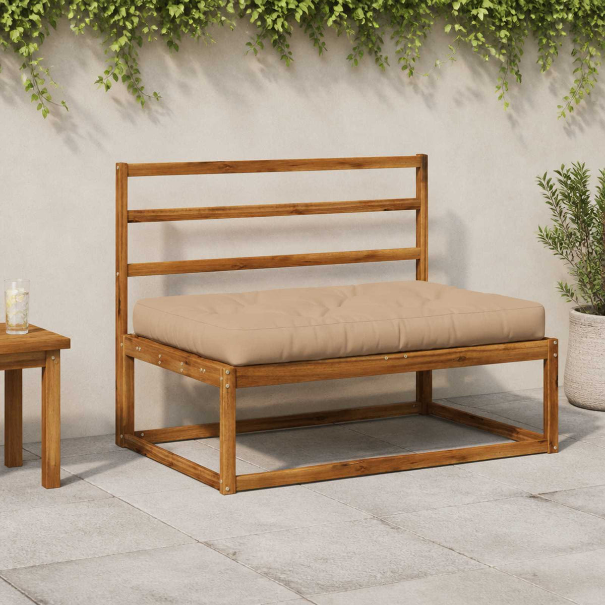 Pallet Zitkussen VIANEN 100% Polyester Zand 120 x 60 x 12 cm is nu te koop bij PeponiXL, paradijselijk wonen!