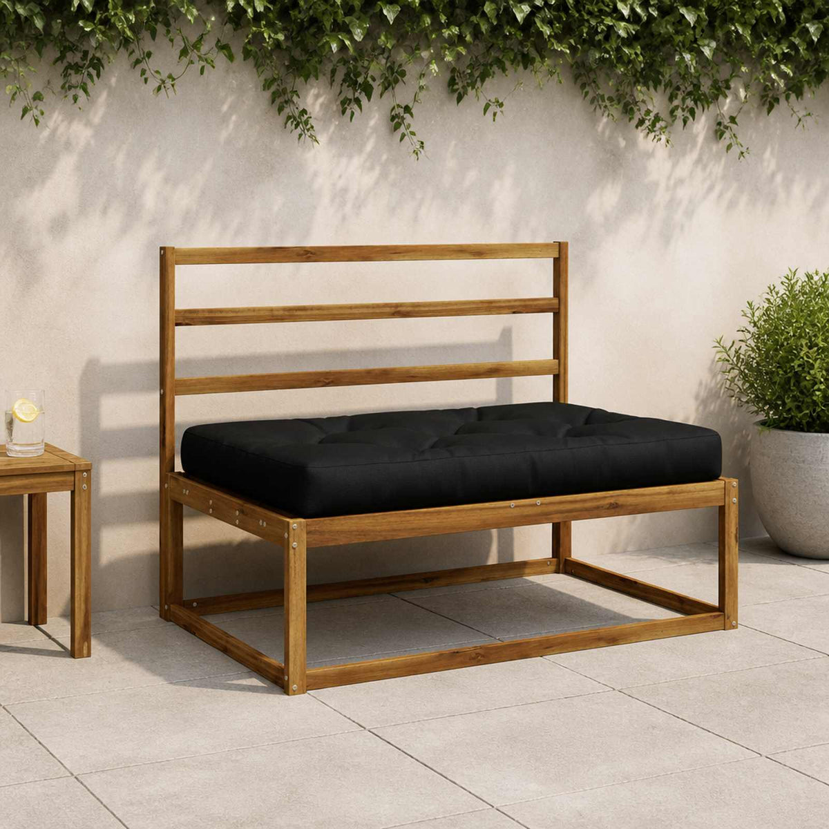 Pallet Zitkussen VIANEN 100% Polyester Zwart 120 x 60 x 12 cm is nu te koop bij PeponiXL, paradijselijk wonen!