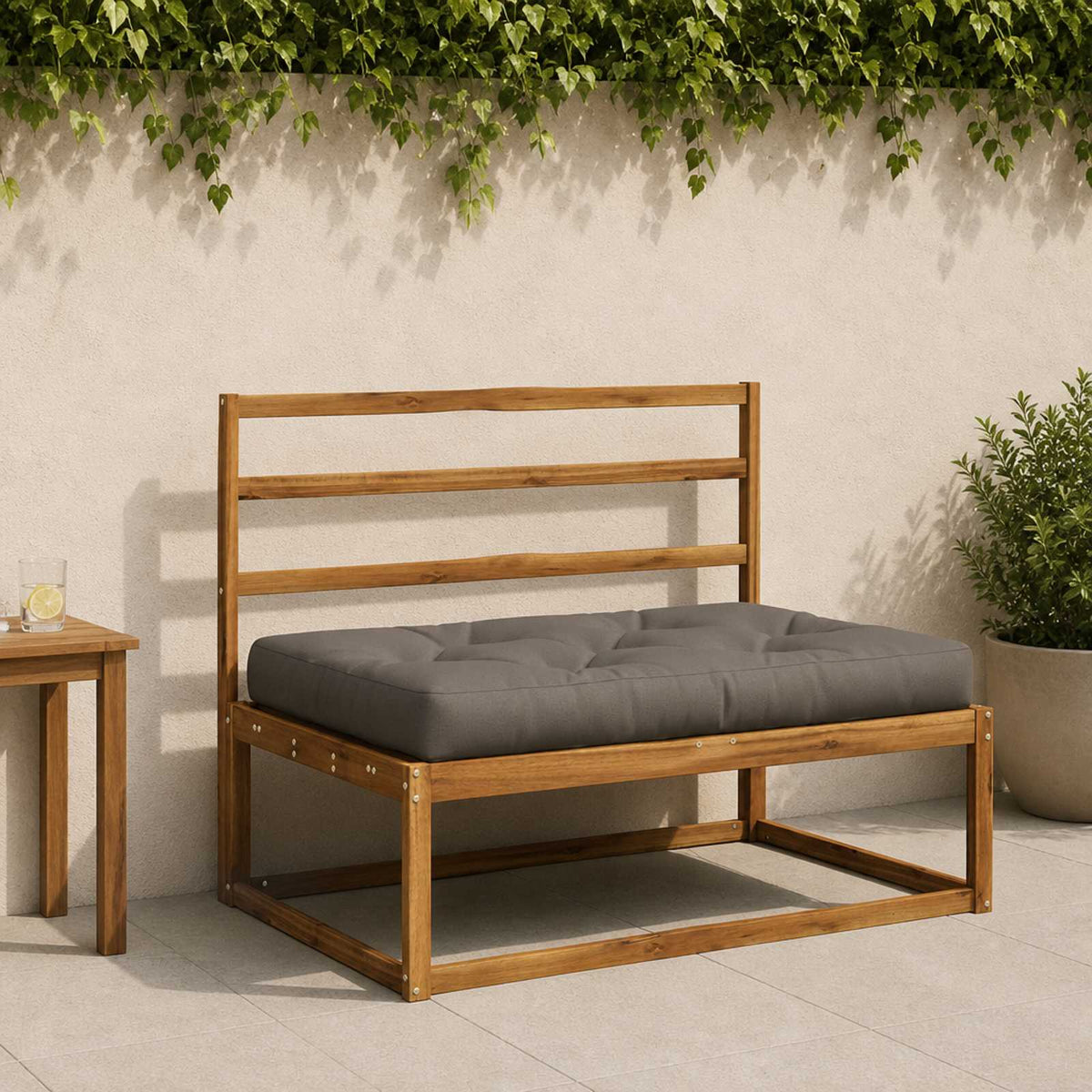 Pallet Zitkussen VIANEN 100% Polyester Grijs 120 x 80 x 12 cm is nu te koop bij PeponiXL, paradijselijk wonen!