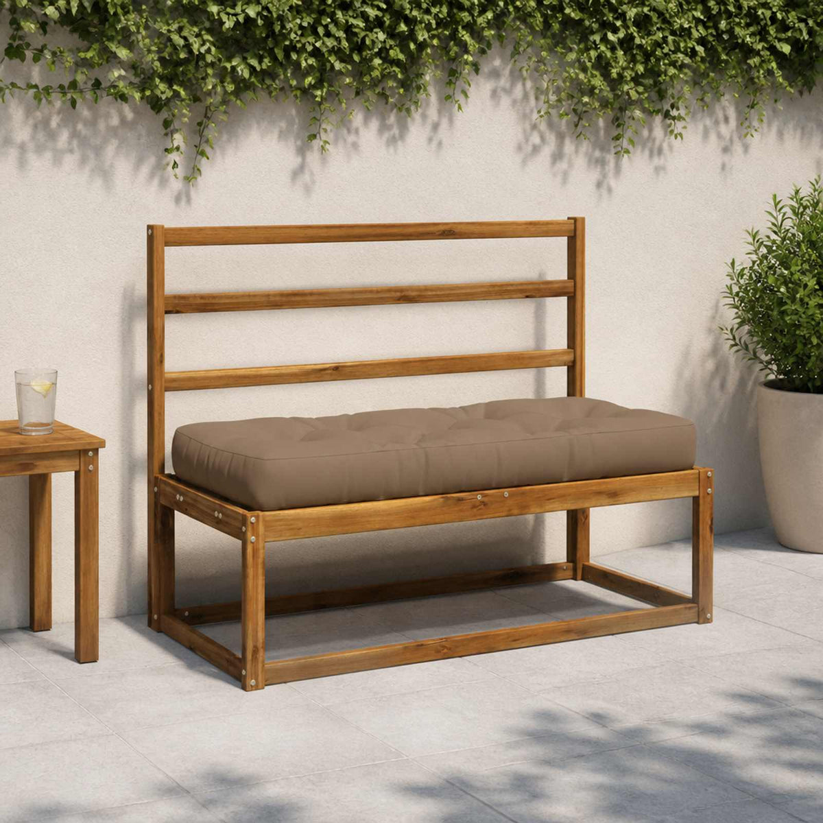 Pallet Zitkussen VIANEN 100% Polyester Taupe 120 x 50 x 12 cm is nu te koop bij PeponiXL, paradijselijk wonen!