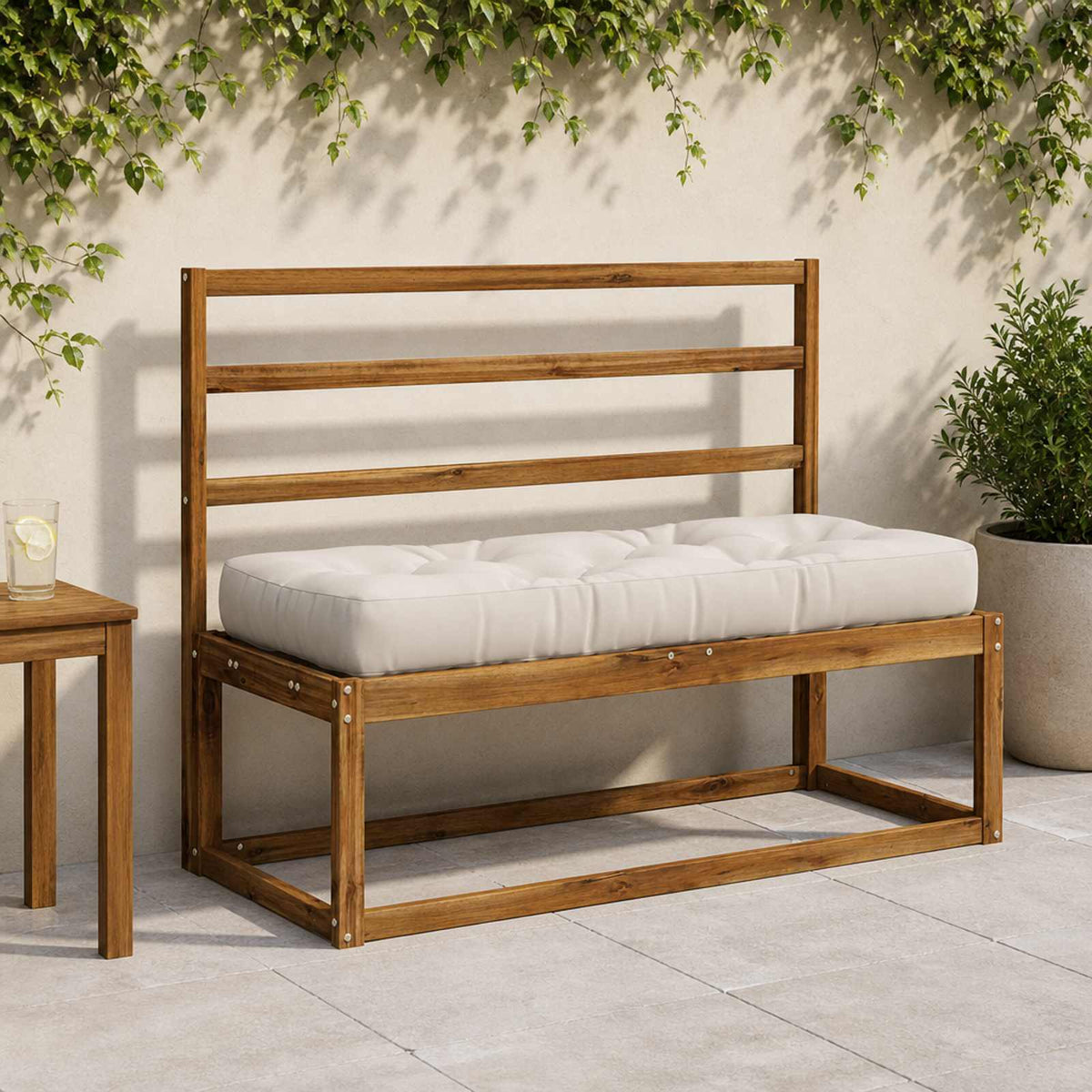 Pallet Zitkussen VIANEN 100% Polyester Wit 120 x 50 x 12 cm is nu te koop bij PeponiXL, paradijselijk wonen!