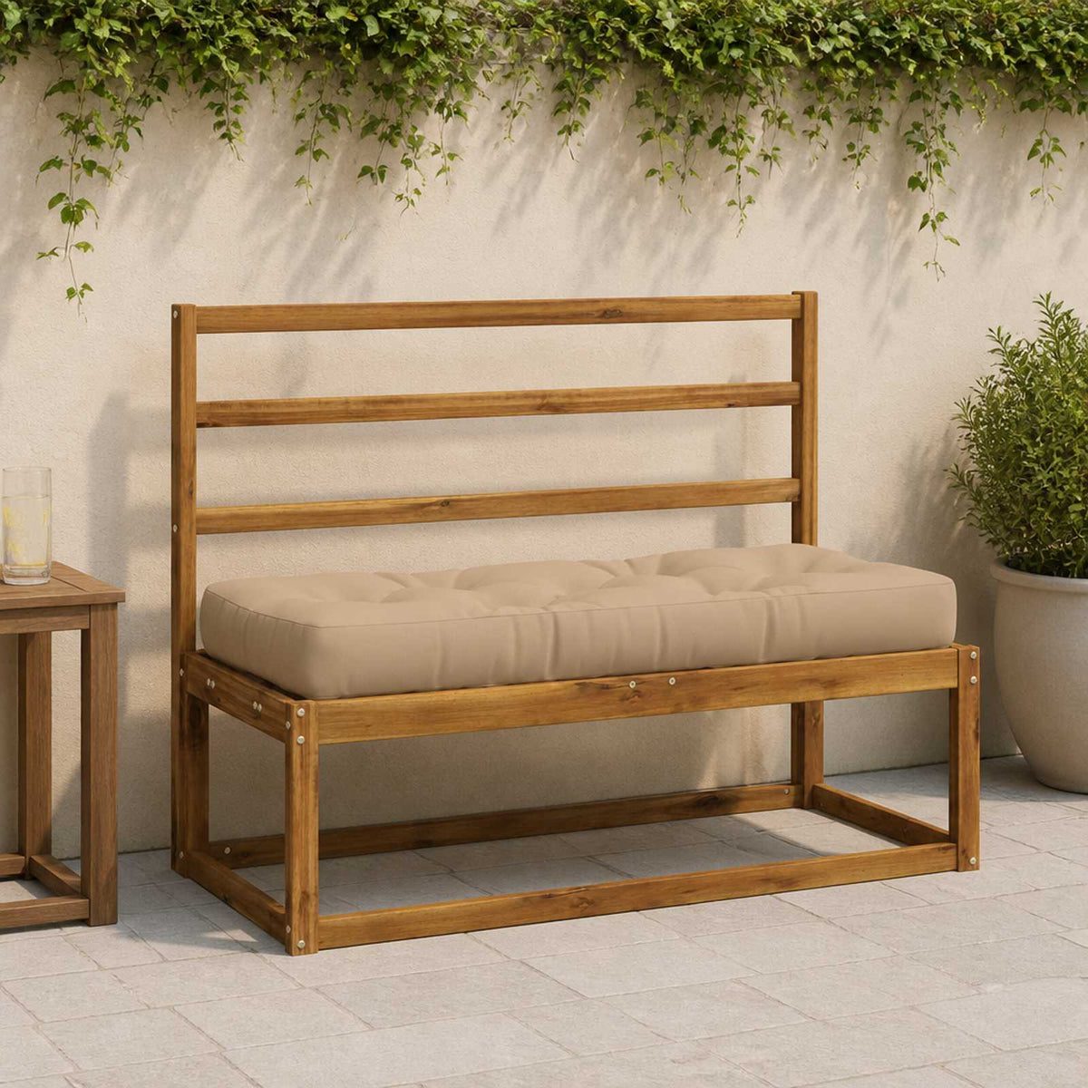 Pallet Zitkussen VIANEN 100% Polyester Zand 120 x 50 x 12 cm is nu te koop bij PeponiXL, paradijselijk wonen!