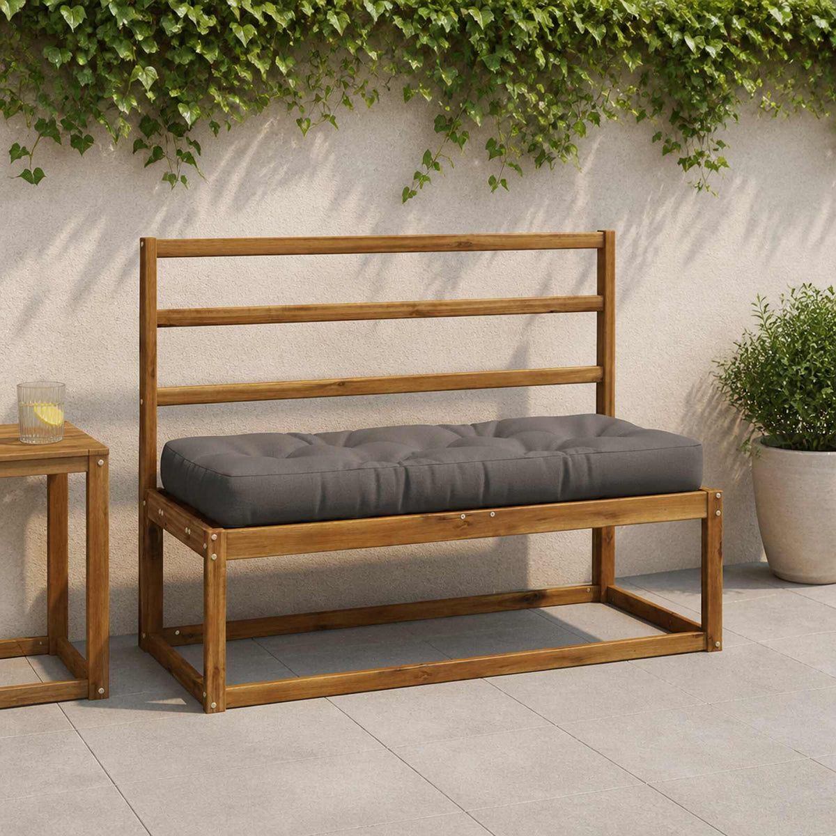 Pallet Zitkussen VIANEN 100% Polyester Grijs 120 x 40 x 12 cm is nu te koop bij PeponiXL, paradijselijk wonen!