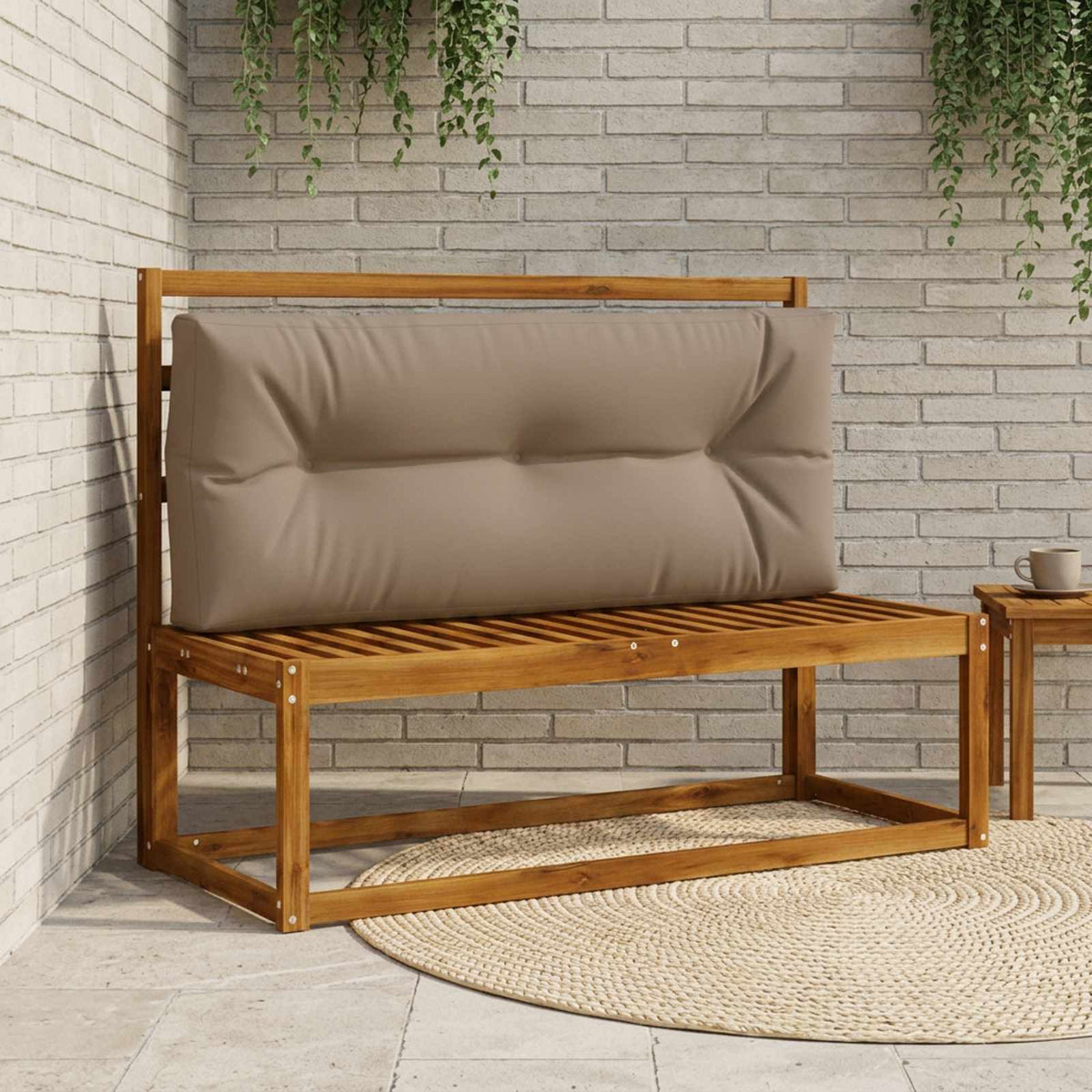 Pallet Rugkussen VIANEN 100% Polyester Taupe 120 x 40 x 12 cm is nu te koop bij PeponiXL, paradijselijk wonen!