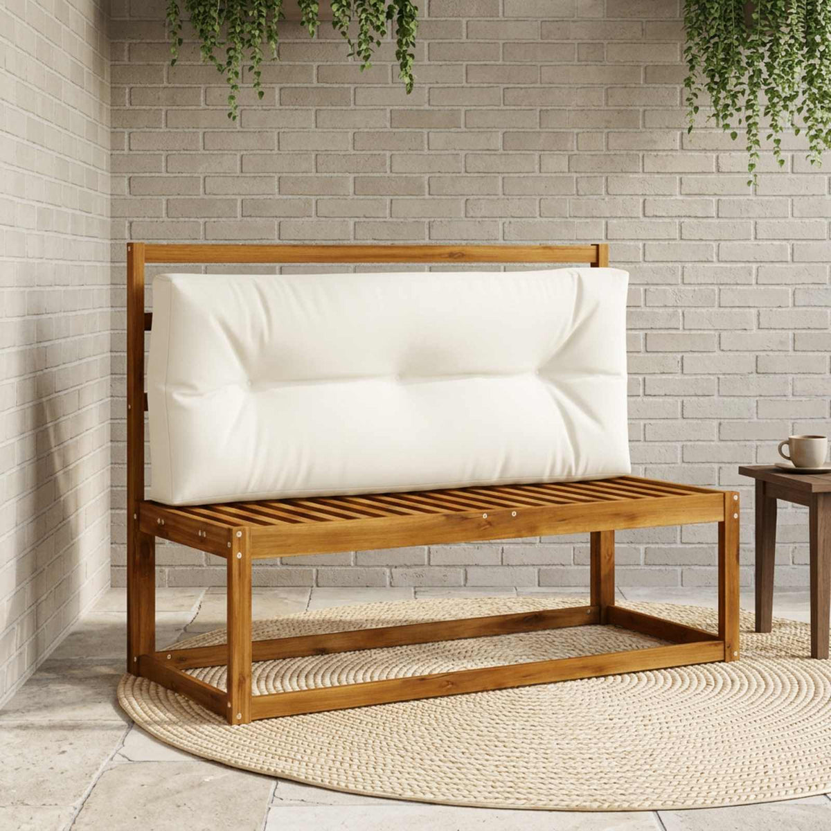 Pallet Rugkussen VIANEN 100% Polyester Wit 120 x 60 x 12 cm is nu te koop bij PeponiXL, paradijselijk wonen!