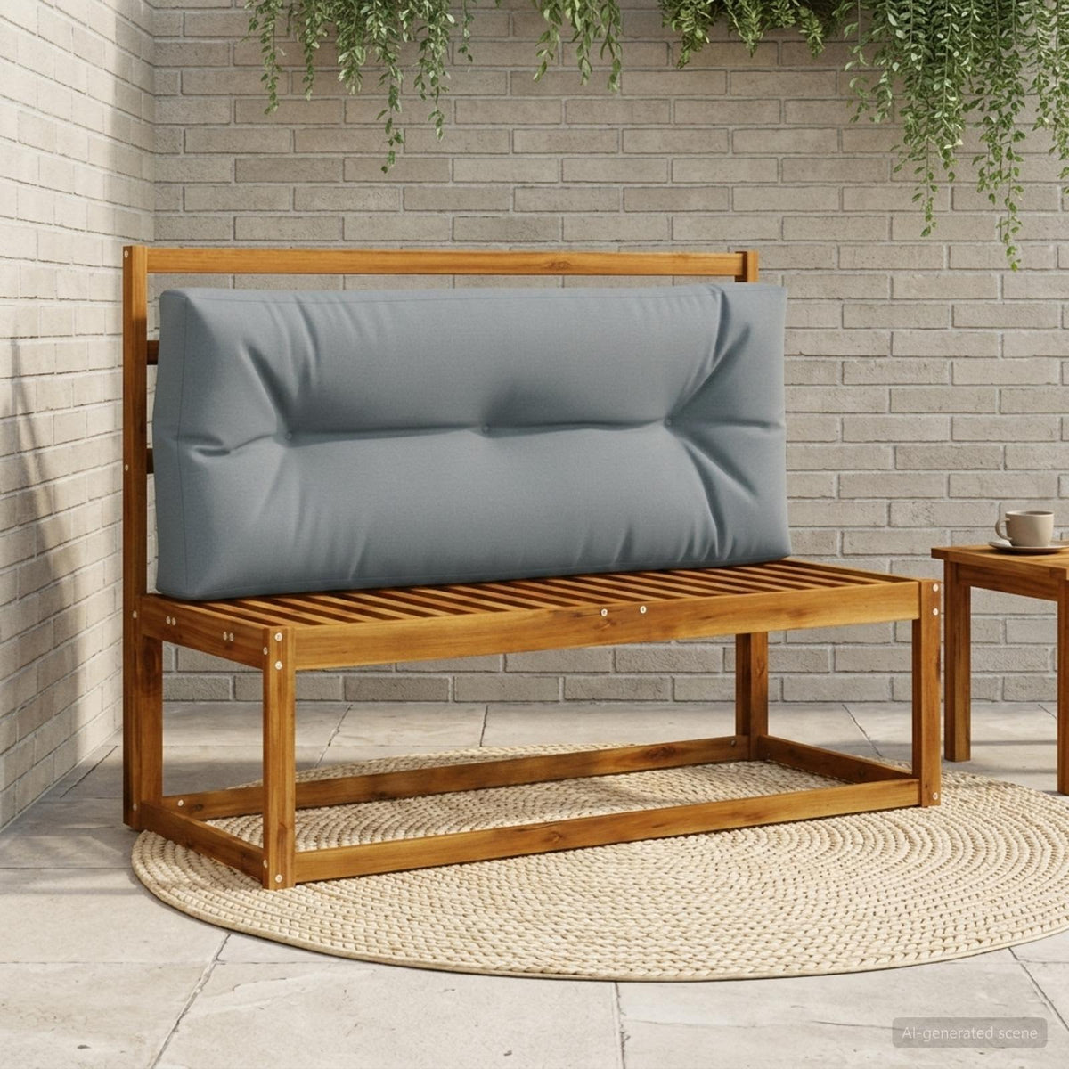 Pallet Rugkussen VIANEN 100% Polyester Blauw 120 x 40 x 12 cm is nu te koop bij PeponiXL, paradijselijk wonen!